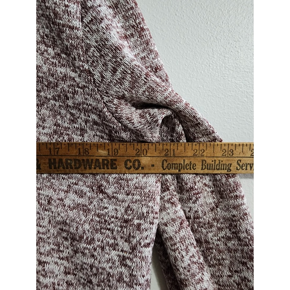Stan‎ Herman Womens Marled Fleece Zip Front Jacket Burgundy Mock Neck M 5991253 - Picture 7 of 8